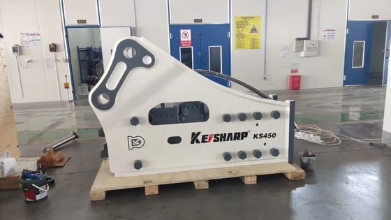 KS450 साइड टाइप रॉक हाइड्रोलिक ब्रेकर मशीन 190 मिमी चिसल व्यास