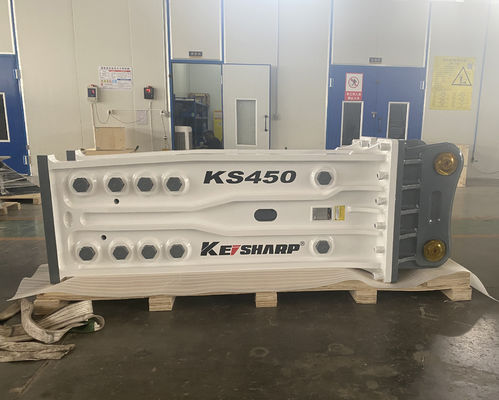 KS450 टॉप टाइप 190 मिमी चिजेल एक्सकेवेटर रेल / वास्तुकला के लिए हाइड्रोलिक रॉक ब्रेकर
