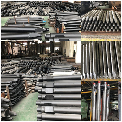 45-55 टन उत्खनन रॉक ब्रेकर चिजेल K190 कंक्रीट ब्रेकर चिजेल ड्रिल रॉड पिन चिजेल