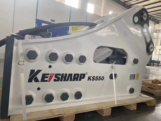 KS850 230 मिमी चिसेल टिकाऊ रॉक ब्रेकर हाइड्रोलिक निर्माण के लिए हथौड़ा 50-65 टन