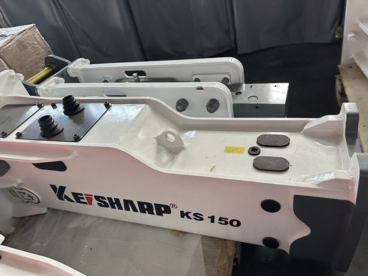 KS150 साइलेंट टाइप हाइड्रोलिक ब्रेकर 7-14 टन खुदाई मशीन के लिए आईएसओ प्रमाणित
