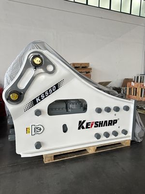KS550 साइड टाइप हाइड्रोलिक ब्रेकर सड़क निर्माण उत्खनन के लिए 200 मिमी चिसल व्यास के साथ