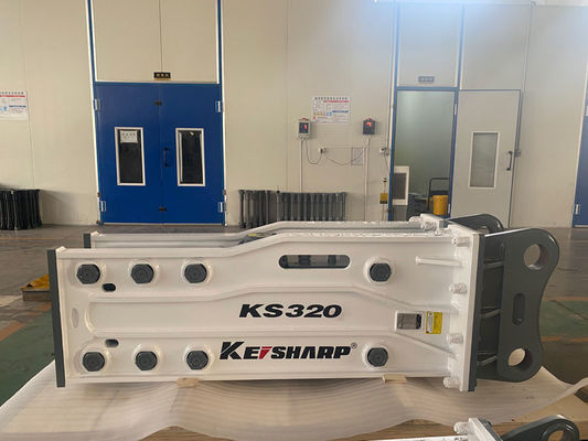 KS320 टॉप टाइप 155 मिमी चिजेल एक्सकेवेटर हाइड्रोलिक रॉक ब्रेकर रेलवे / आर्किटेक्चर के लिए