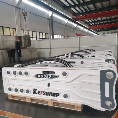 KS550 शीर्ष प्रकार की रॉक हाइड्रोलिक ब्रेकर मशीन 200 मिमी चिसल व्यास