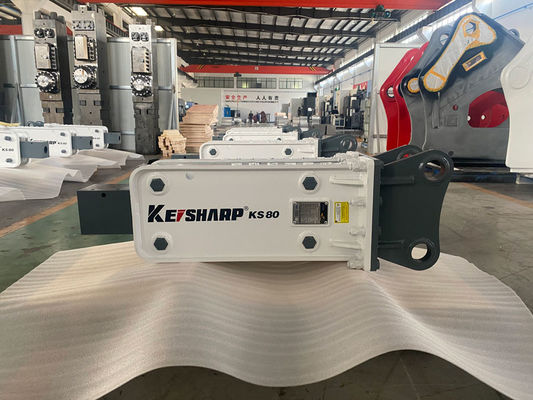 KS80 शीर्ष प्रकार की रॉक हाइड्रोलिक ब्रेकर मशीन 68 मिमी चिसल व्यास