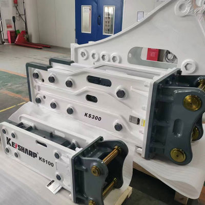 KS300 उत्खनन हाइड्रोलिक रॉक ब्रेकर मशीन शीर्ष प्रकार 150 मिमी चिसल व्यास