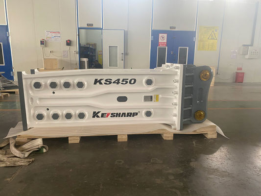 KS450 शीर्ष प्रकार की रॉक हाइड्रोलिक ब्रेकर मशीन 190 मिमी चिसल व्यास