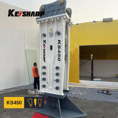 KS450 शीर्ष प्रकार की रॉक हाइड्रोलिक ब्रेकर मशीन 190 मिमी चिसल व्यास