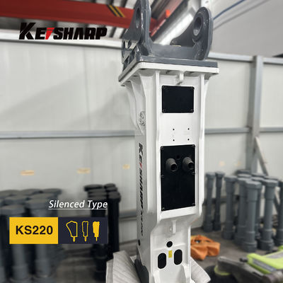 KS220 बॉक्स टाइप रॉक हाइड्रोलिक ब्रेकर मशीन 140 मिमी चिसल व्यास